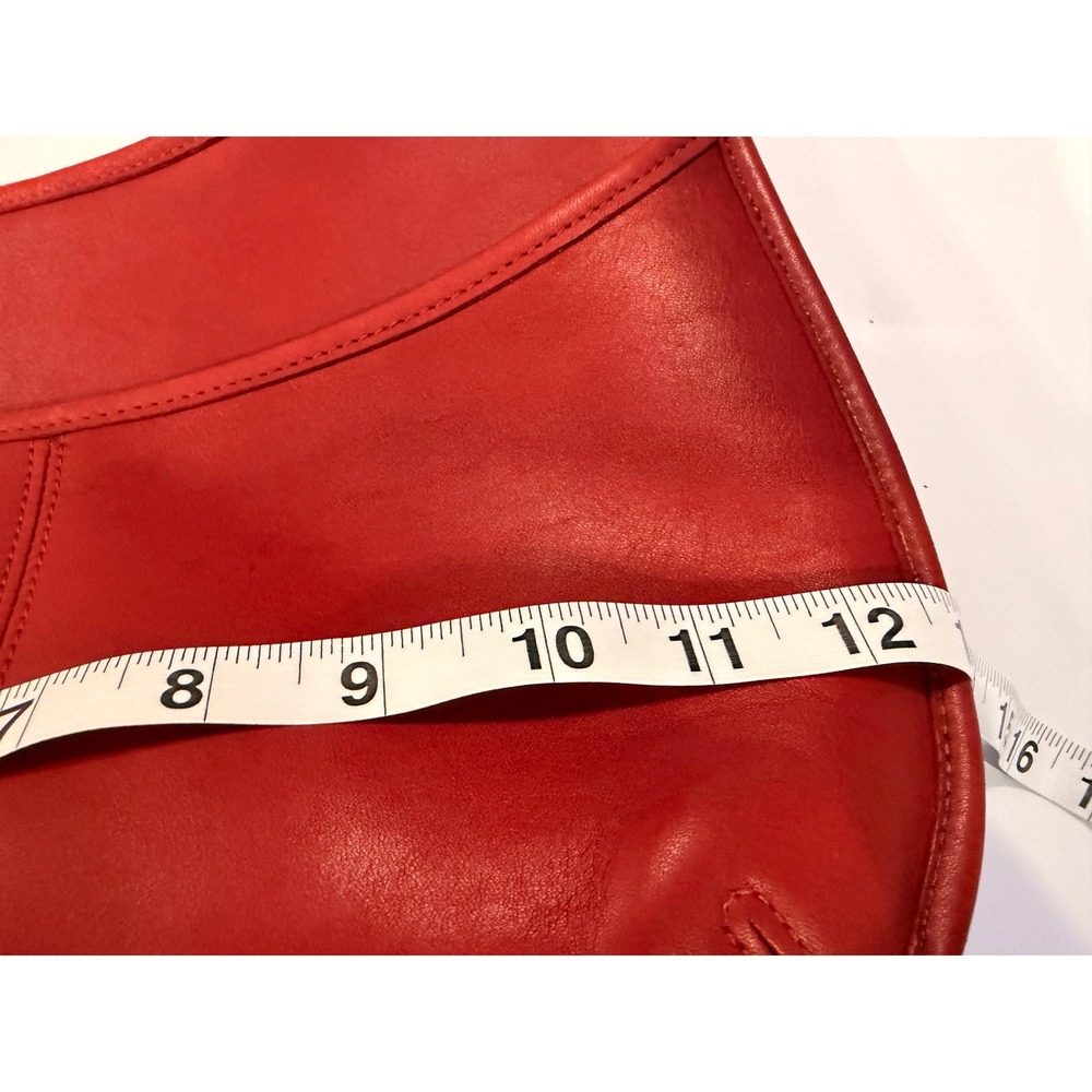 Vintage Coach Ergo 9033 Red Glove Tanned Leather Hobo Shoulder Bag Made in USA - Picture 11 of 12